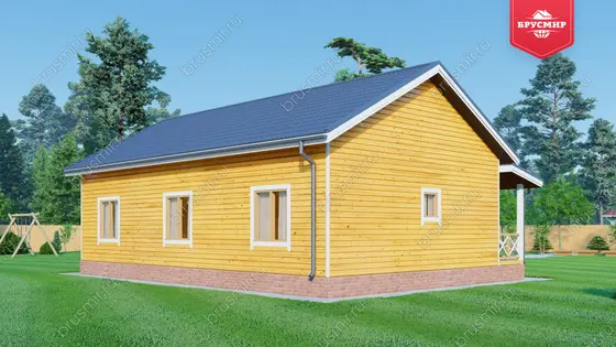 Одноэтажный дом из бруса ДБ №163 - фото 3