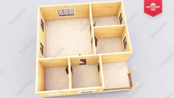 Одноэтажный дом из бруса ДБ №68 - фото 5