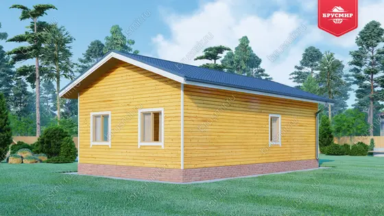 Одноэтажный дом из бруса ДБ №132 - фото 3