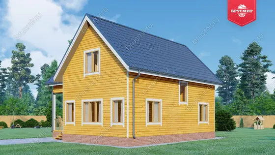 Полутораэтажный дом из бруса ДБ №12 - фото 2