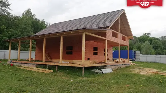 Строительство дома из бруса в Красногорском районе, деревня Сабурово