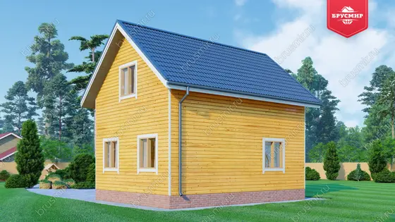 Полутораэтажный дом из бруса ДБ №93 - фото 2