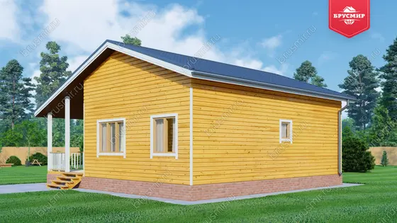 Одноэтажный дом из бруса ДБ №156 - фото 2