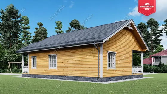 Одноэтажный дом из бруса ДБ №106 - фото 3