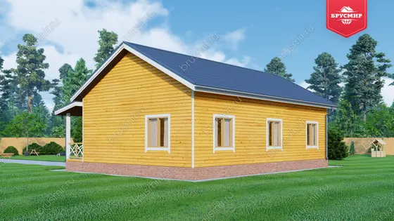 Одноэтажный дом из бруса ДБ №163 - фото 2