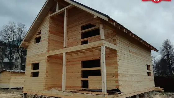 Строительство дома из бруса. Сергиево-Посадский район, деревня Барово