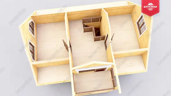 Дом из бруса с мансардой ДБ №22 - фото 6