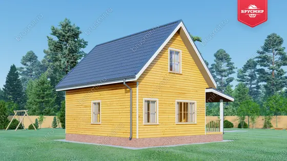 Дом из бруса с мансардой ДБ №31 - фото 3