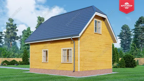 Дом из бруса с мансардой ДБ №112 - фото 3