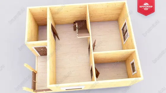 Дом из бруса с мансардой №81 - фото 5