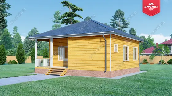Одноэтажный дом из бруса ДБ №135 - фото 2