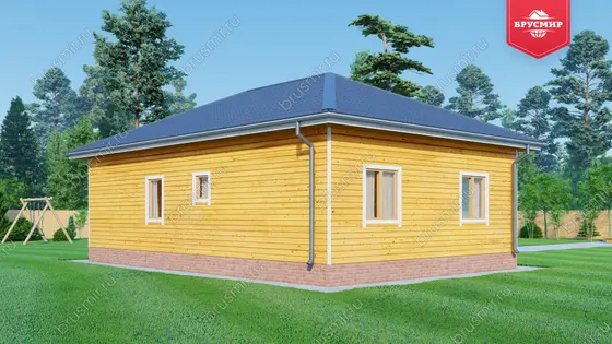 Одноэтажный дом из бруса ДБ №151 - фото 3