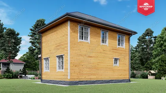 Двухэтажный дом из бруса ДБ №46 - фото 2