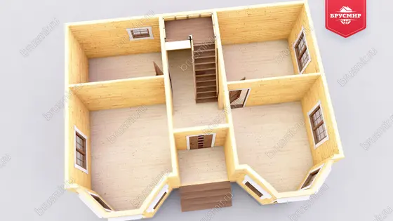 Двухэтажный дом из бруса ДБ №46 - фото 5