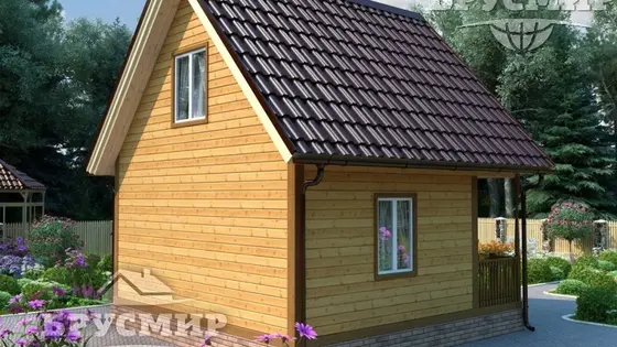 Проект бани из бруса 6х6м №5 - фото 2