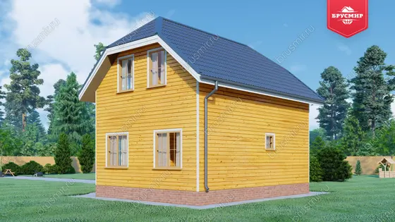 Полутораэтажный дом из бруса ДБ №2 - фото 3