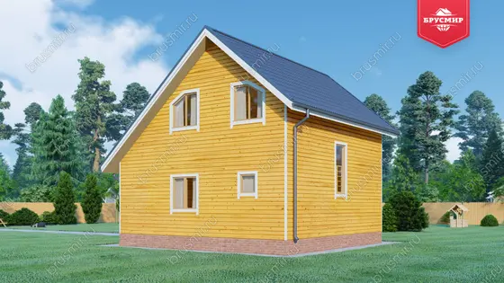 Полутораэтажный дом из бруса ДБ №70 - фото 3