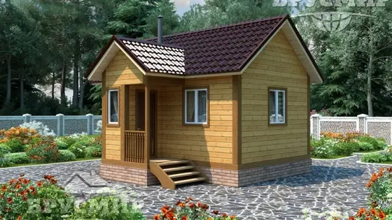 Проект бани из бруса 5х5,5м №8