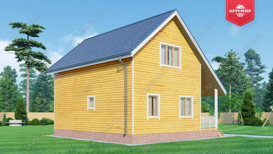 Полутораэтажный дом из бруса ДБ №102 - фото 4