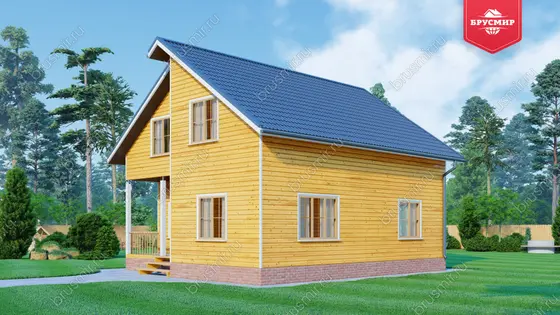 Полутораэтажный дом из бруса ДБ №171 - фото 2