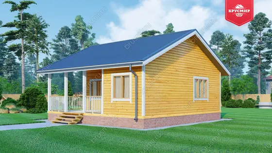 Одноэтажный дом из бруса ДБ №148 - фото 2