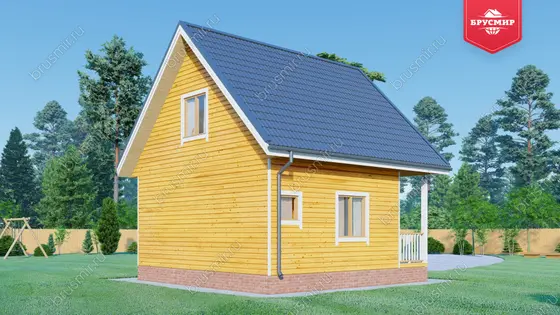 Дом из бруса с мансардой ДБ №5 - фото 3