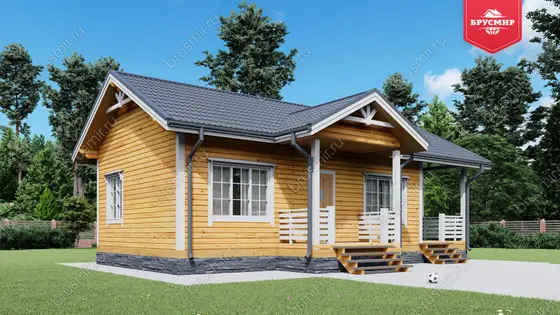Одноэтажный дом из бруса ДБ №69 - фото 4