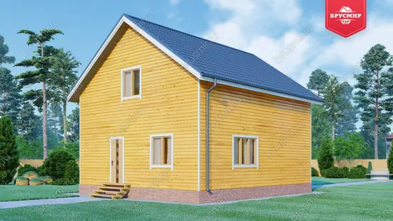 Полутораэтажный дом из бруса ДБ №39 - фото 4