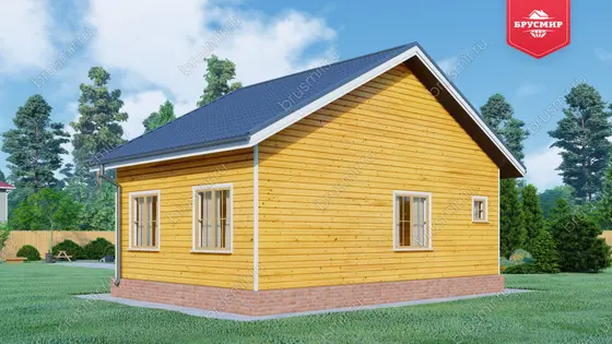 Одноэтажный дом из бруса ДБ №136 - фото 3