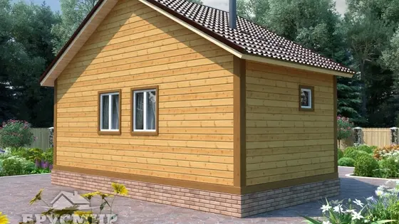 Проект бани из бруса 7,5х6м №3 - фото 3