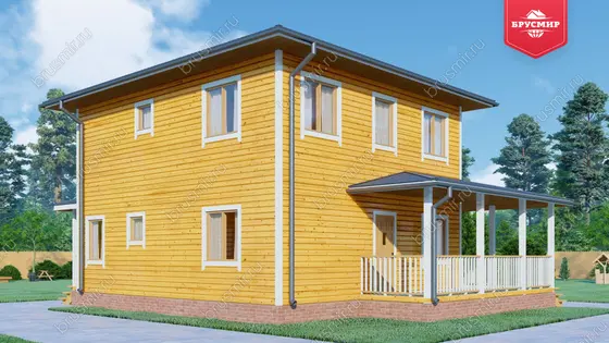 Двухэтажный дом из бруса ДБ №1 - фото 4