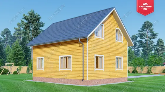 Полутораэтажный дом из бруса ДБ №131 - фото 3