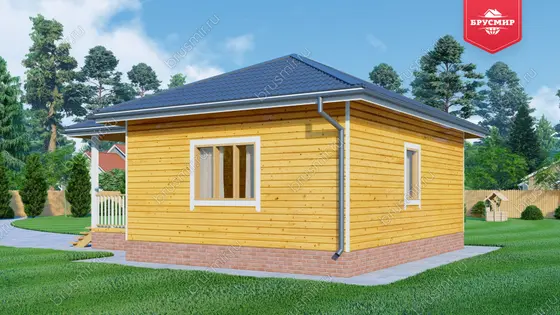 Одноэтажный дом из бруса ДБ №153 - фото 3