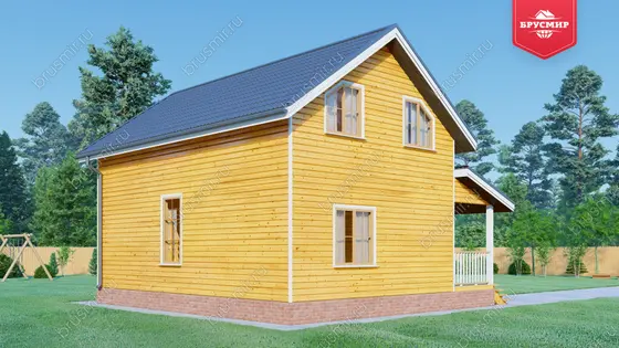 Полутораэтажный дом из бруса ДБ №24 - фото 4