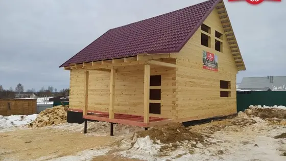 Строительство дома 8х9 м из профилированного бруса 145х195 мм