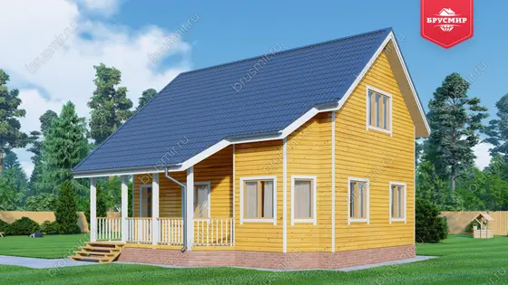 Полутораэтажный дом из бруса ДБ №102 - фото 2