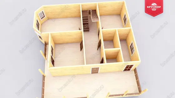 Двухэтажный дом из бруса ДБ №28 - фото 5