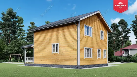Проект дома из бруса ДБ №181, 127.2м², 2 эт., 5 комн. - фото 3