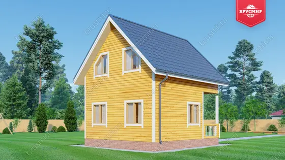 Полутораэтажный дом из бруса ДБ №96 - фото 4