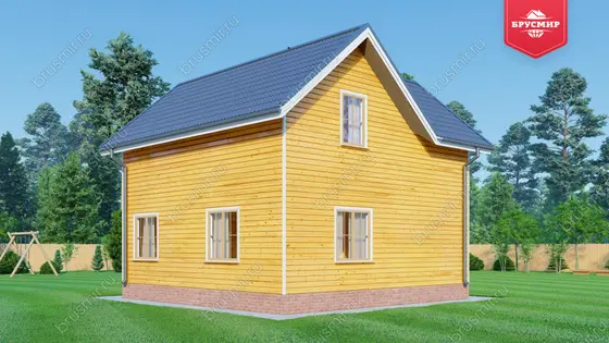 Полутораэтажный дом из бруса ДБ №130 - фото 3