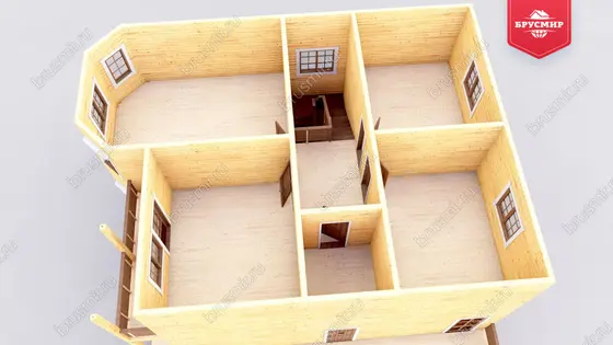 Двухэтажный дом из бруса ДБ №28 - фото 6