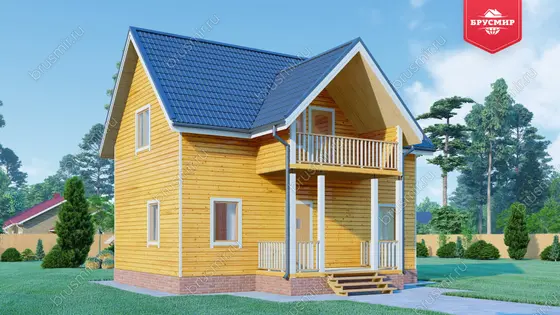 Полутораэтажный дом из бруса ДБ №48 - фото 4