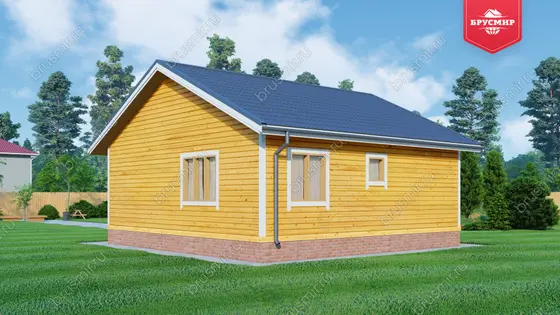 Одноэтажный дом из бруса ДБ №148 - фото 3