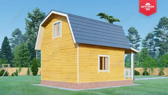 Дом из бруса с мансардой ДБ №27 - фото 3