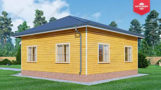 Одноэтажный дом из бруса ДБ №152 - фото 2