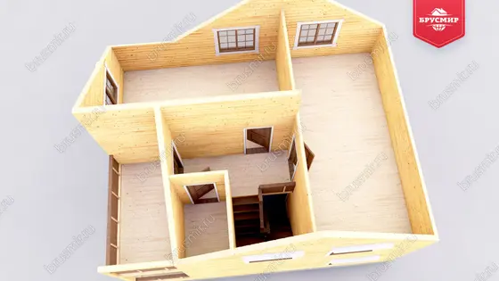 Полутораэтажный дом из бруса ДБ №7 - фото 6