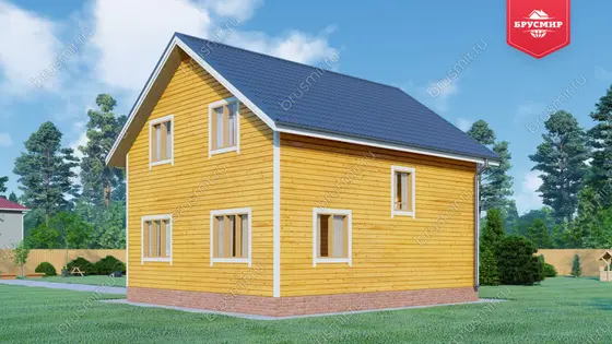 Полутораэтажный дом из бруса ДБ №33 - фото 2