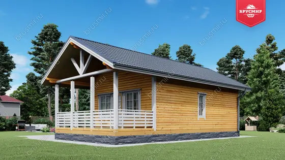 Одноэтажный дом из бруса ДБ №69 - фото 2