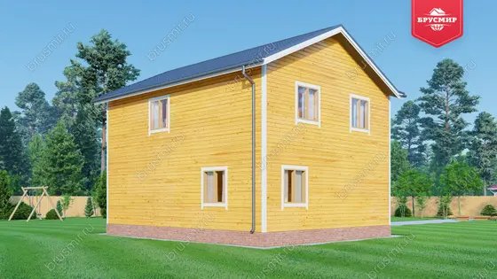 Двухэтажный дом из бруса ДБ №167 - фото 3