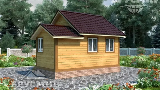 Проект бани из бруса 5х6м №10 - фото 4